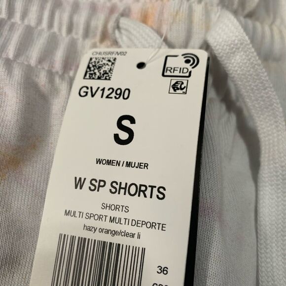 New Adidas Tie Dye Womens Jogger Shorts Size Small NWT - Picture 3 of 7
